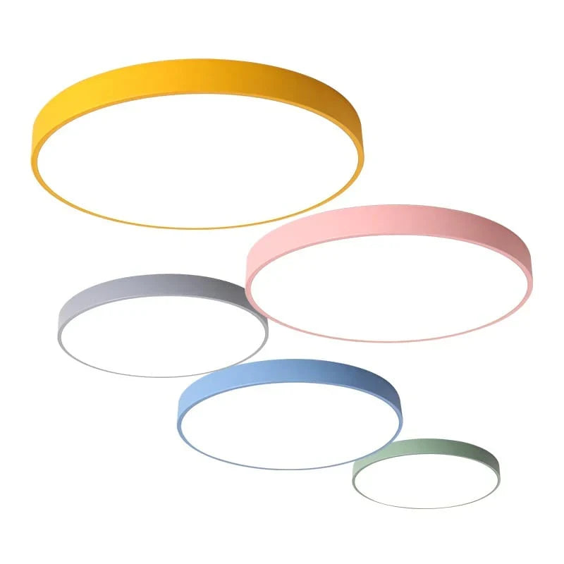 Round Flat LED Ceiling Fixture for Kitchen, Bathroom, Living Room, Bedroom