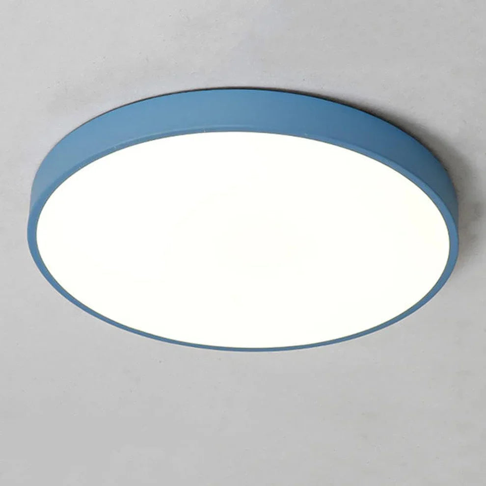 Round Flat LED Ceiling Fixture for Kitchen, Bathroom, Living Room, Bedroom