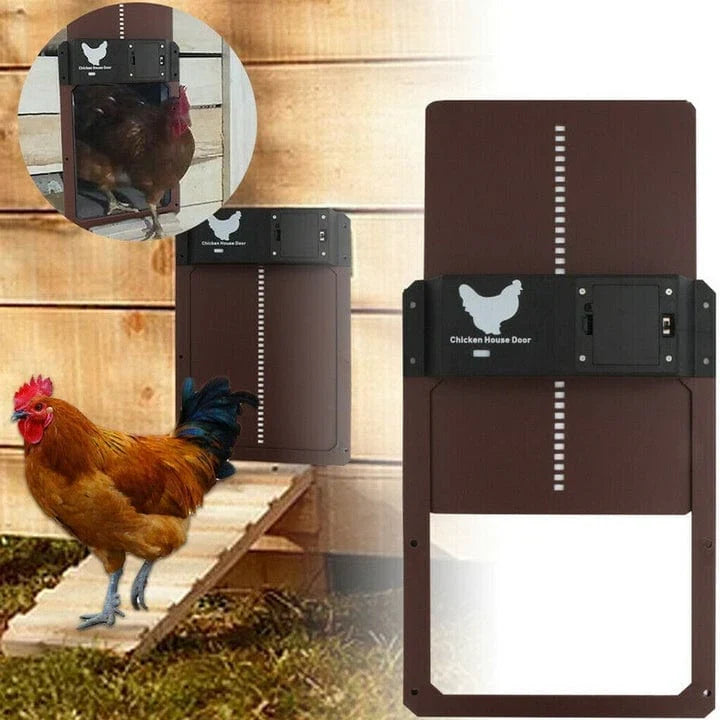 Waterproof Aluminum Chicken Coop Door with Automatic Light Sensor