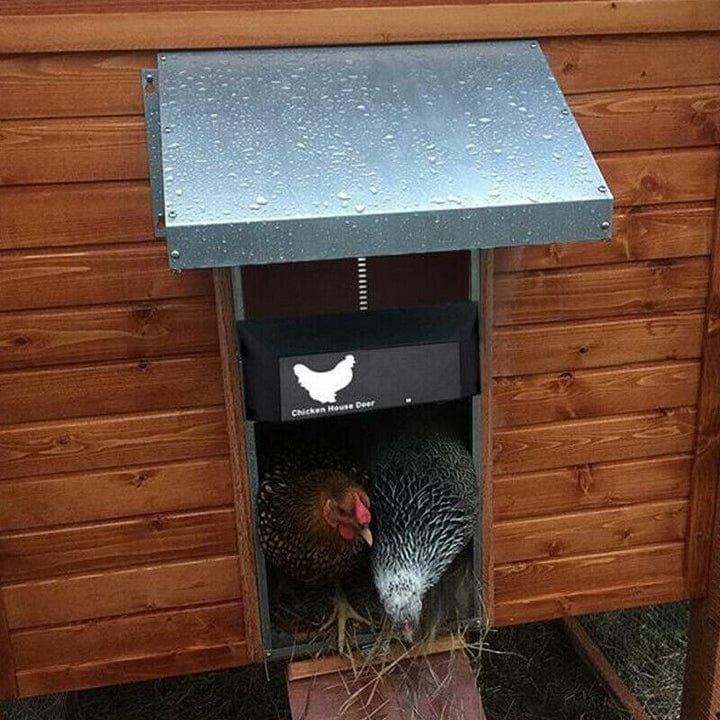 Waterproof Aluminum Chicken Coop Door with Automatic Light Sensor