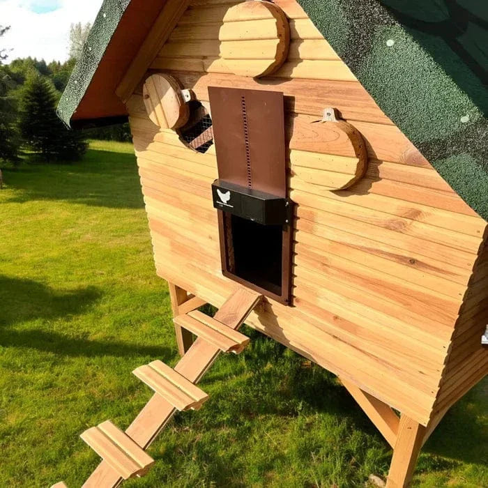 Waterproof Aluminum Chicken Coop Door with Automatic Light Sensor