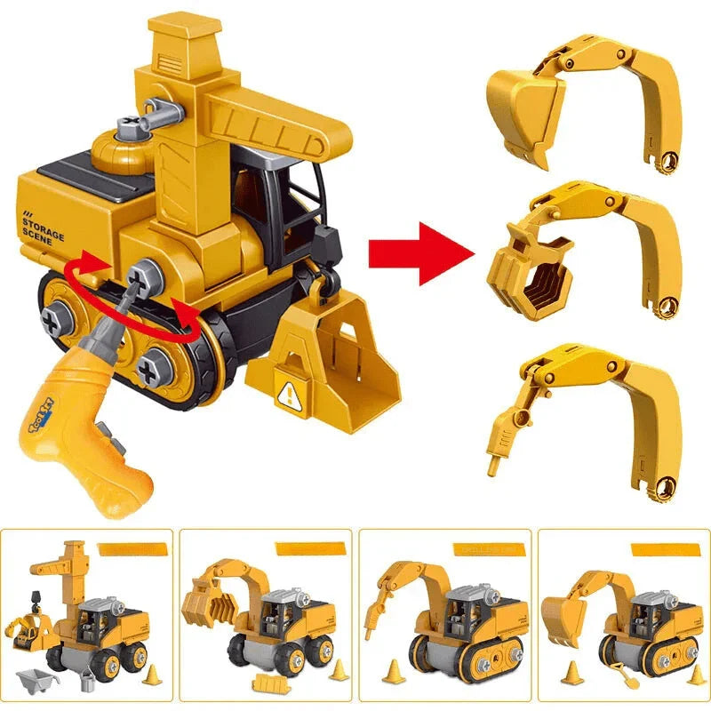 Educational Building Set for Kids - Excavator Construction Toy