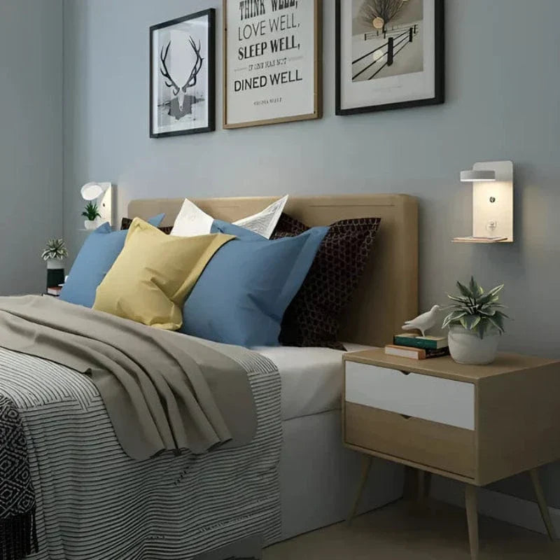 Dimmable LED Night Light with USB Charger and Phone Holder for Bedside