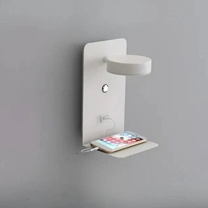 Dimmable LED Night Light with USB Charger and Phone Holder for Bedside