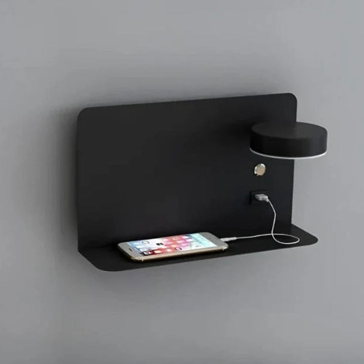 Dimmable LED Night Light with USB Charger and Phone Holder for Bedside