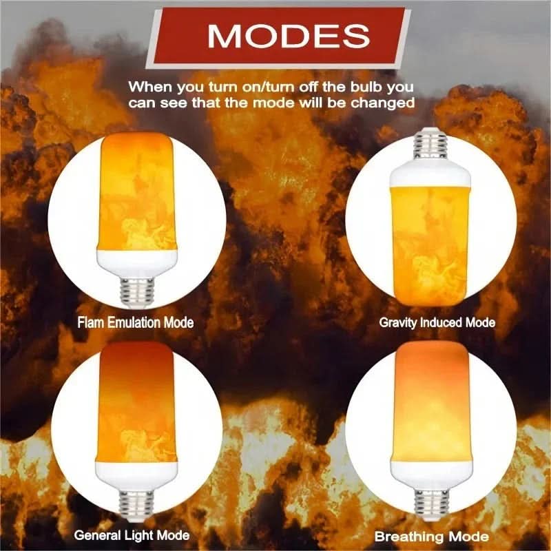 LED Flame Effect Bulb for Warm Ambiance and Versatile Decoration