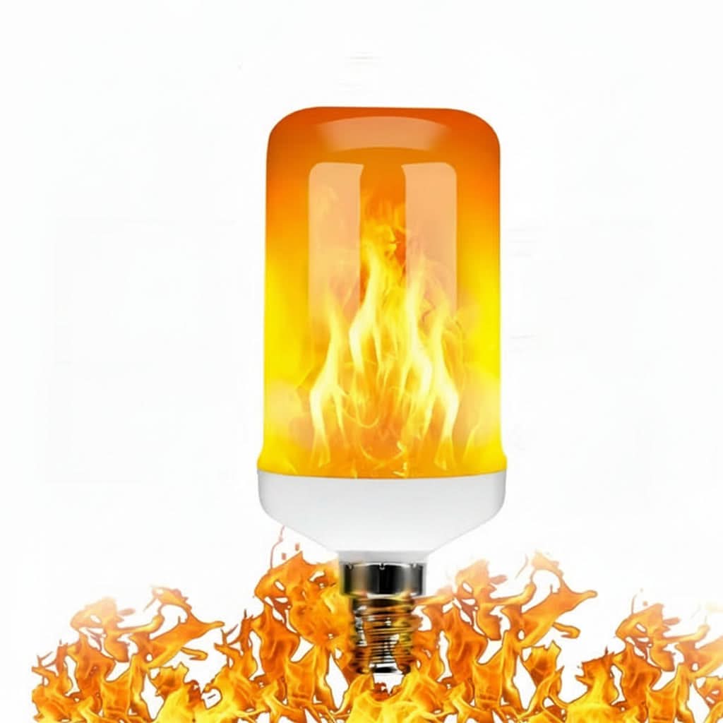 LED Flame Effect Bulb for Warm Ambiance and Versatile Decoration