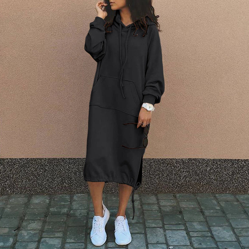 Long Hooded Sweatshirt for European and American Style