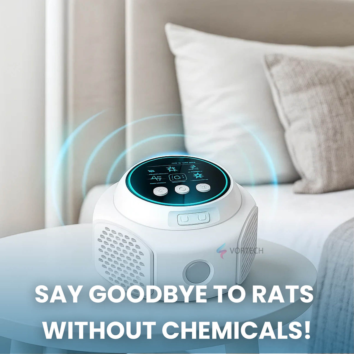 Ultrasonic Rodent Deterrent with 4 Speakers – 3200 sq. ft. Coverage Plug-In