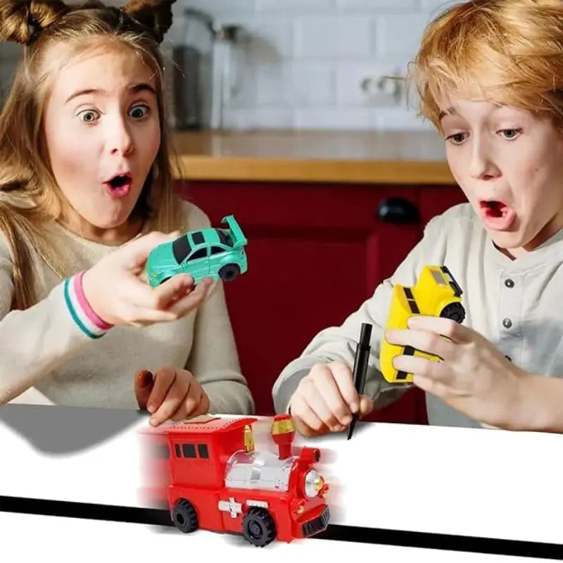 Track-Drawing Toy Car – Follow the Path and Start Driving