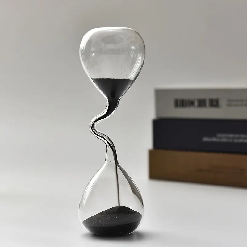 Elegant Twisted Glass Timer for Stylish Spaces