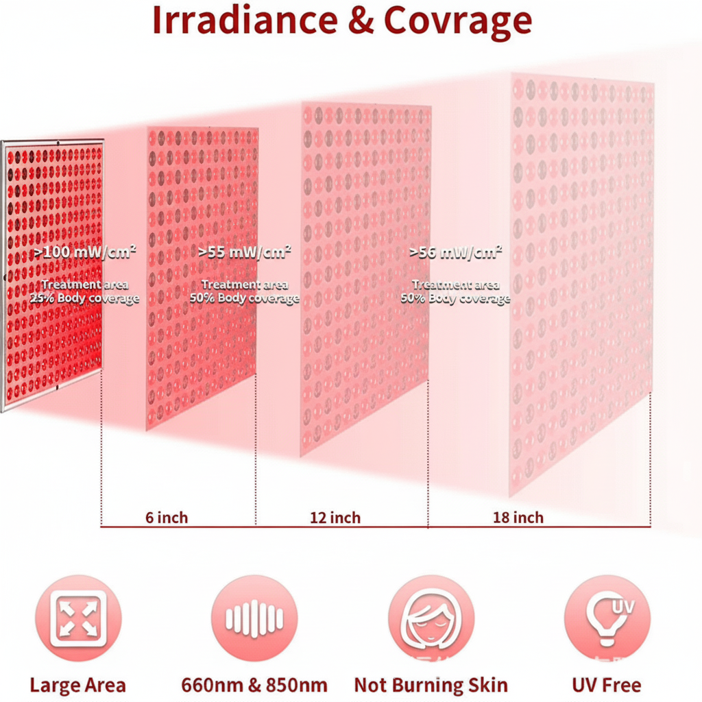 Red Light Therapy Lamp with 225 LEDs for Skin Rejuvenation
