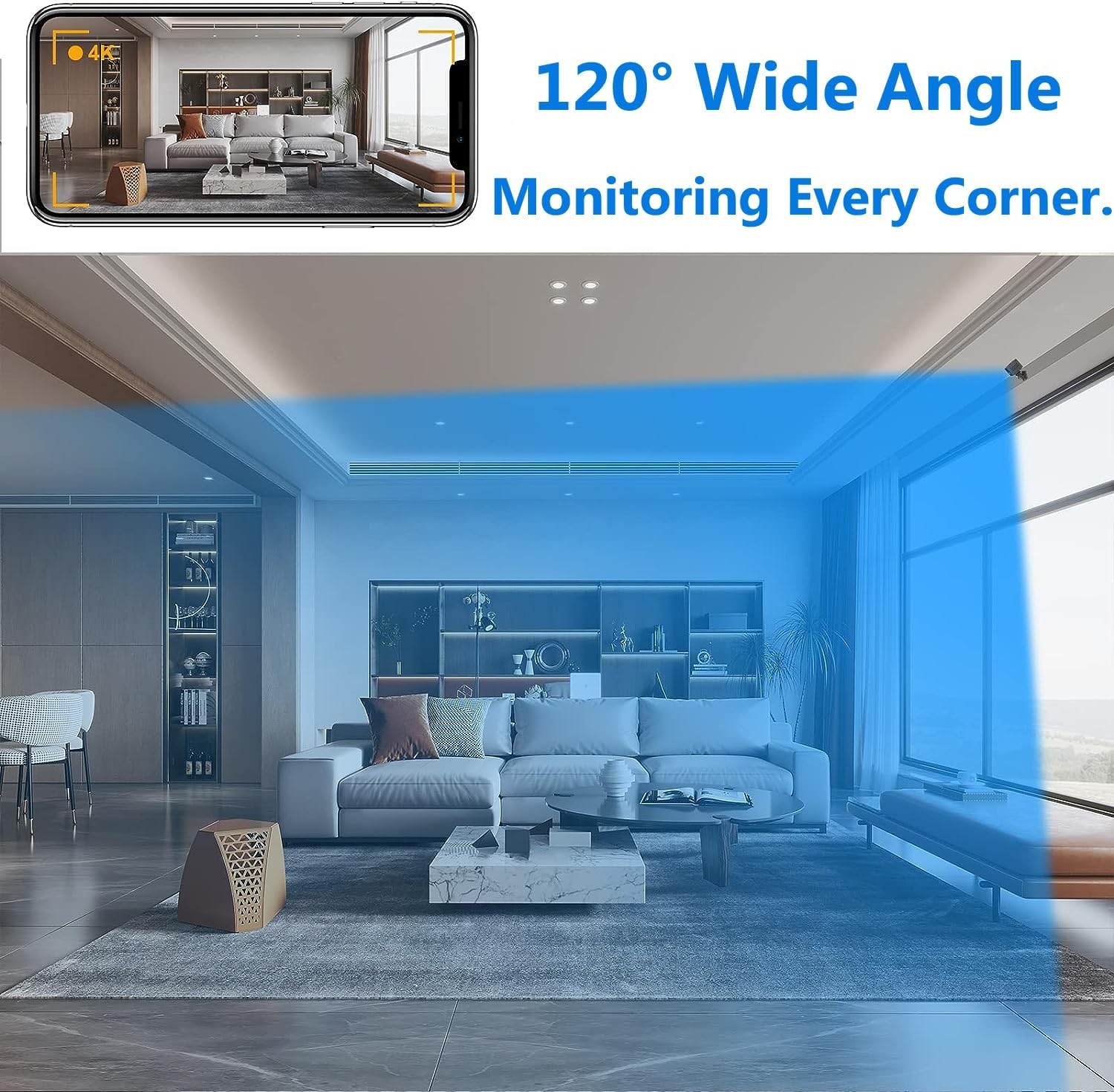 Indoor Camera with Night Vision & Motion Detection - Wi-Fi Access