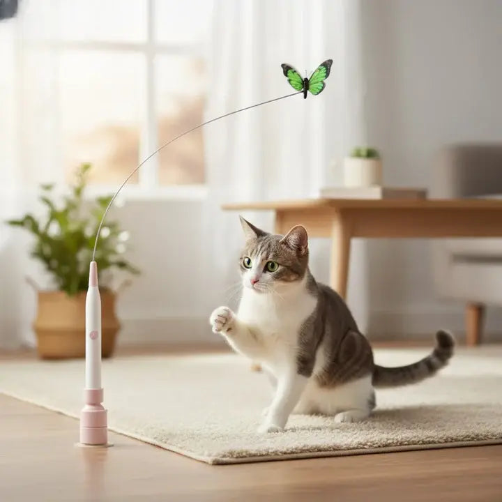 Engaging Butterfly Cat Plaything – Stimulate Hunting Drive & Encourage Activity