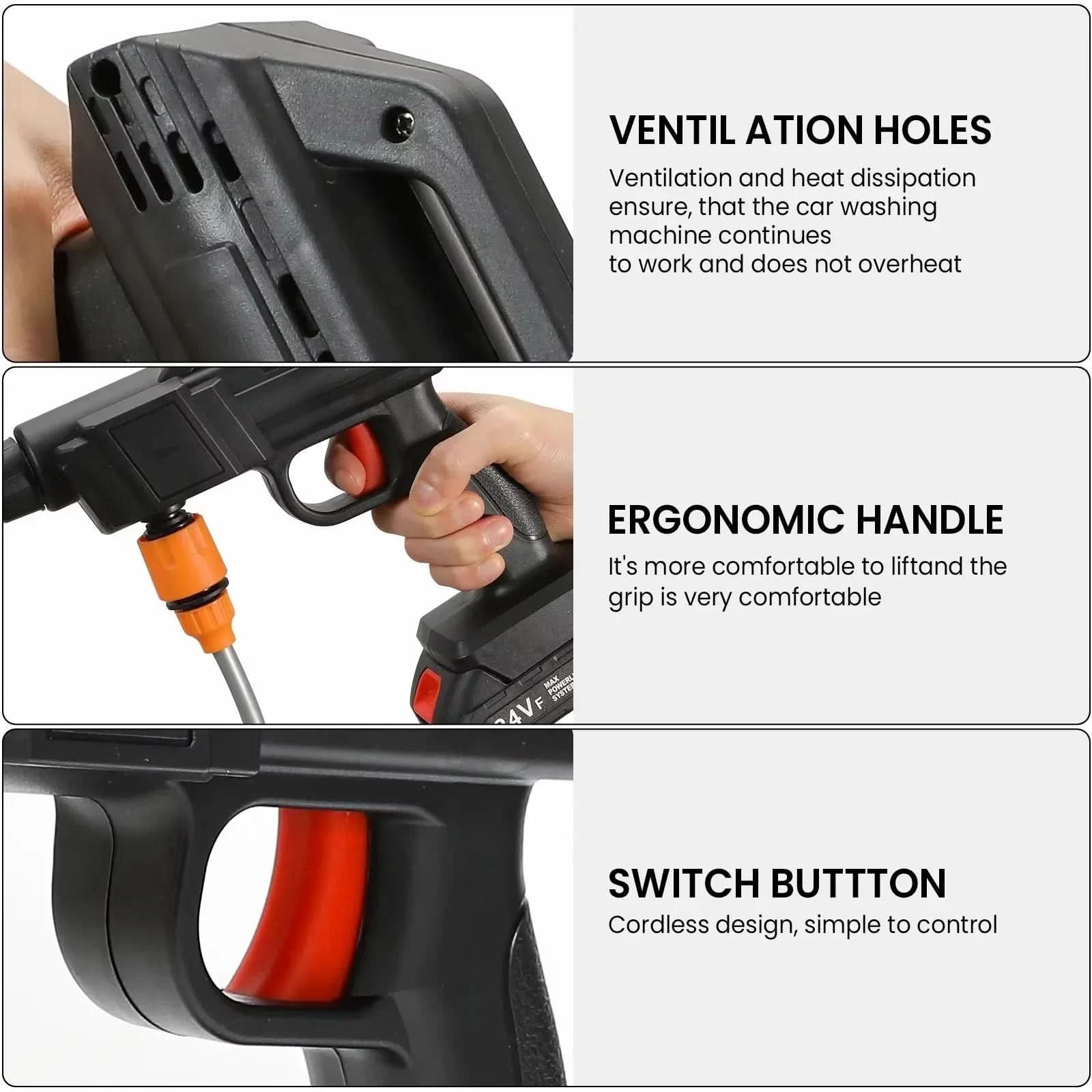 Wireless High-Pressure Cleaner for Outdoor Applications