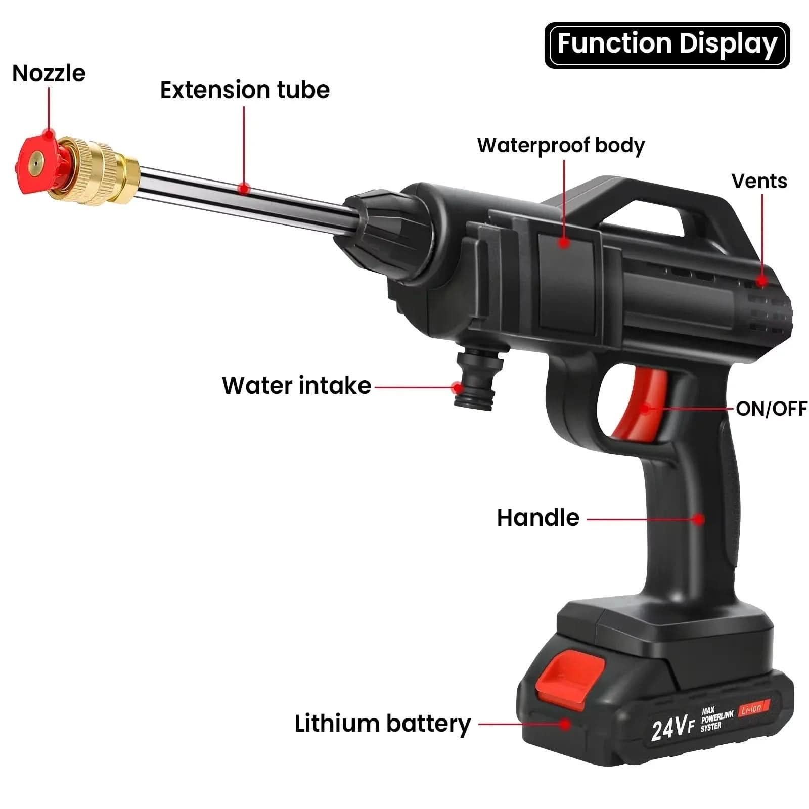 Wireless High-Pressure Cleaner for Outdoor Applications