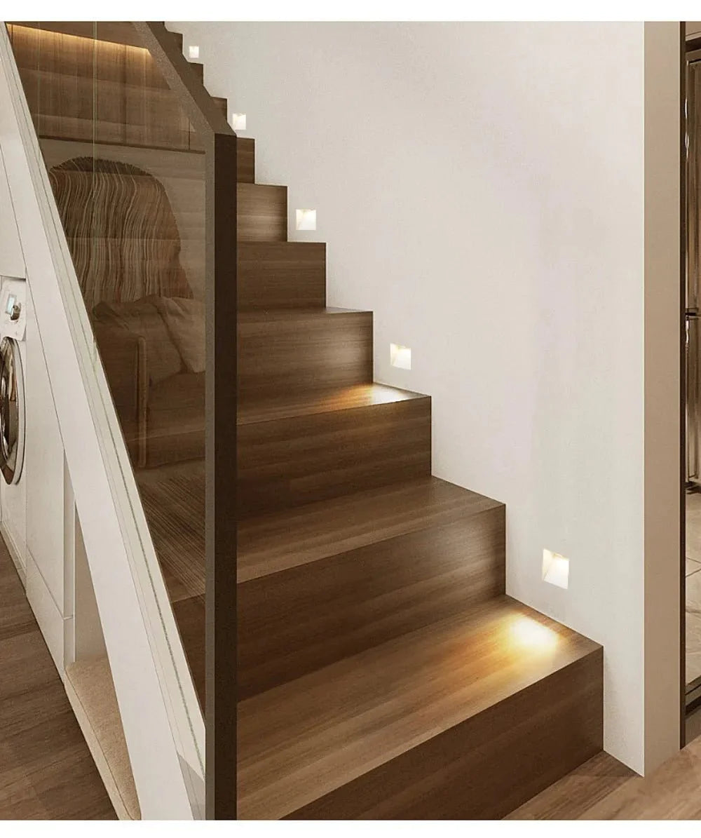 Motion Sensor LED Stair Light for Modern Recessed Step Illumination 110-240V