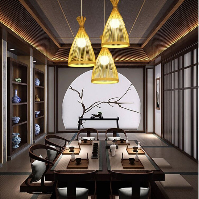 Elegant Bamboo Pendant Light – Versatile Modern Lighting