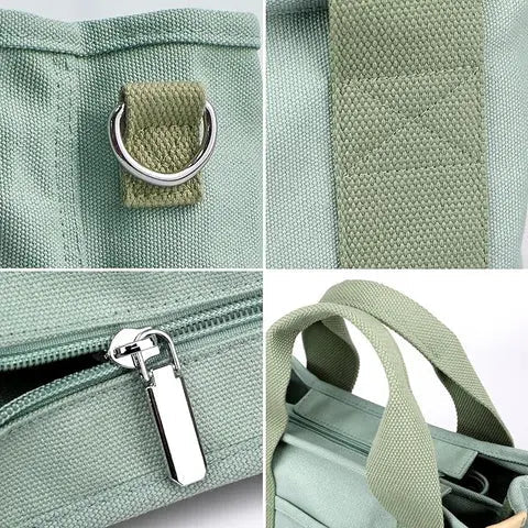 Minimalist Canvas Tote with Pockets – Available in Two Sizes