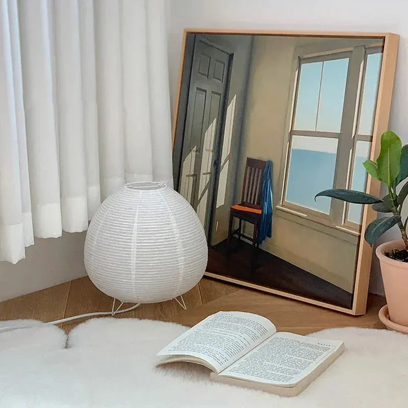 Rice Paper LED Table Lamp in Japanese Design