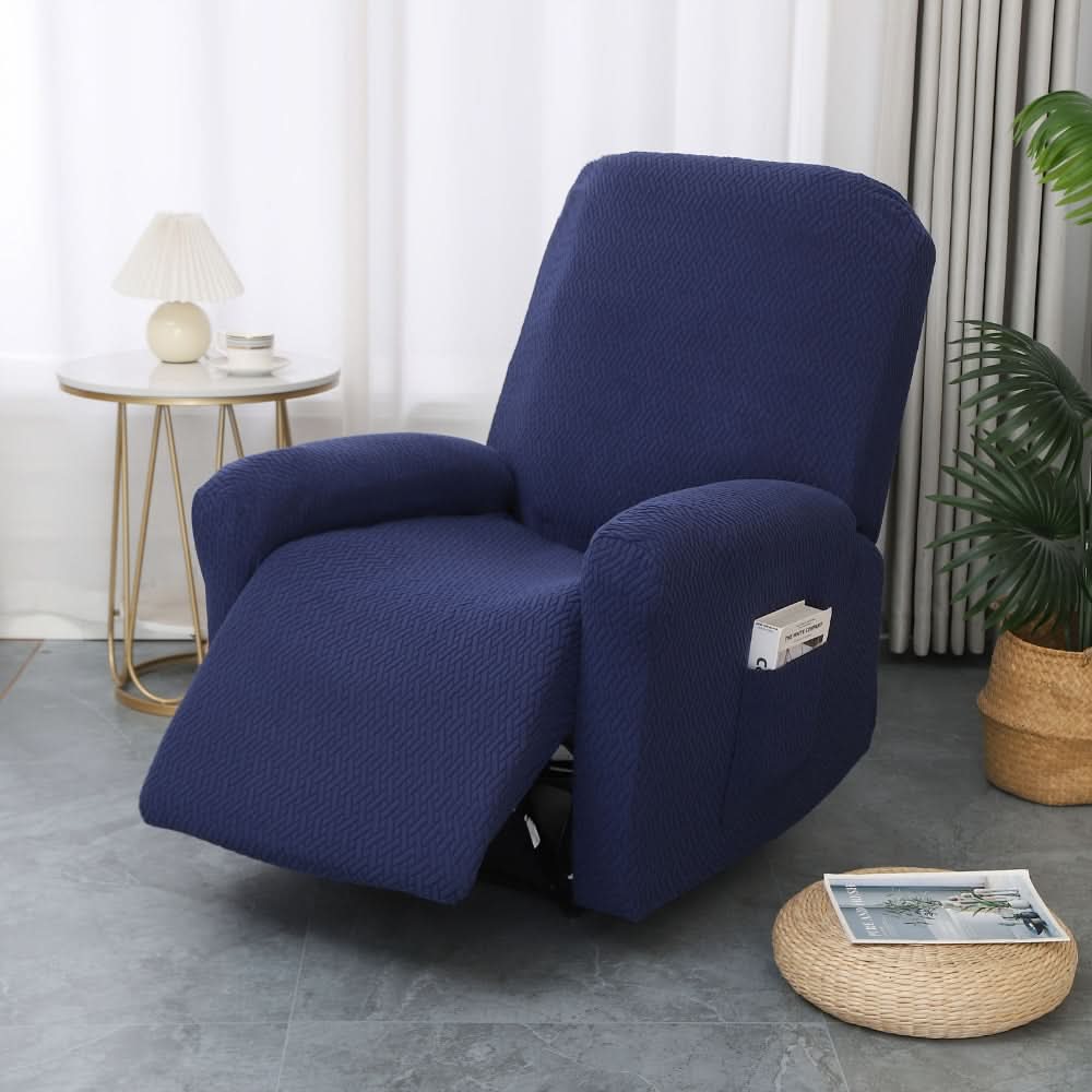 Fitted Recliner Chair Cover with Side Pocket for Style and Comfort