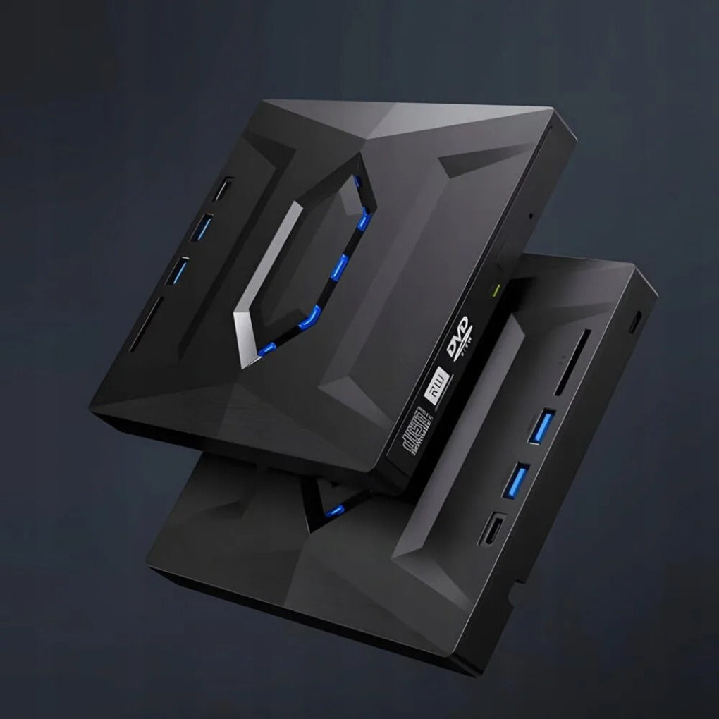USB Hub with SD Card Reader and External CD/DVD Writer