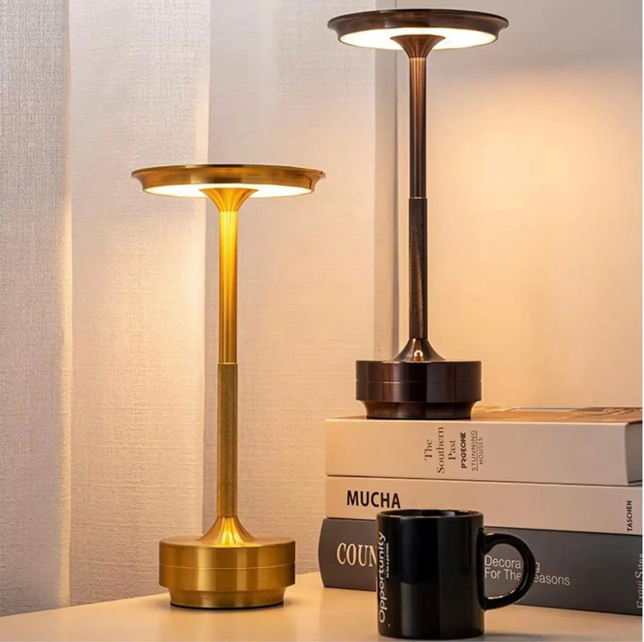 Wireless Dimmable LED Desk Lamp – Aluminum Build, USB-C, IP44 Rated