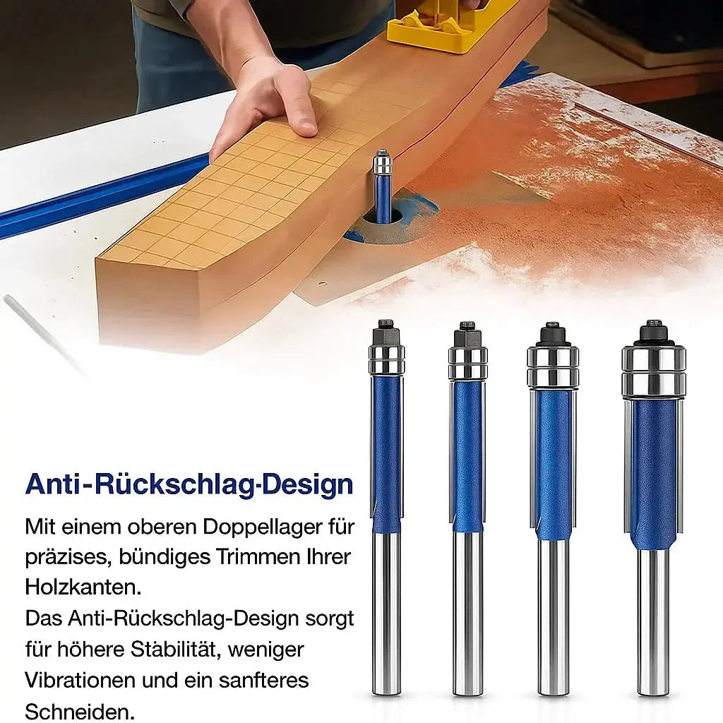 Set of 4 Polishing and Deburring Tools for Smooth Edge Finishing