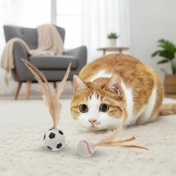 Feather Ball Cat Plaything