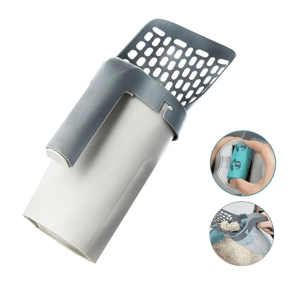 Litter Scoop Kit for Cats with Waste Disposal Bags – Sanitary Cleaning