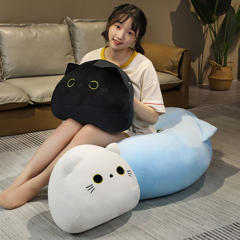 Soft Decorative Cushion – Adorable Cat Plush Pillow