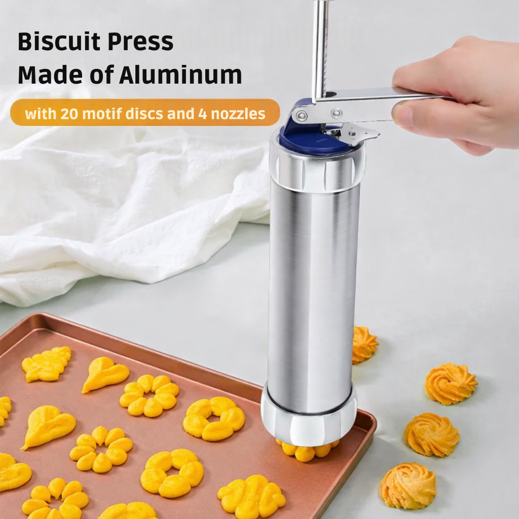 Aluminum Cookie Press for Spritz Cookies and Decorating