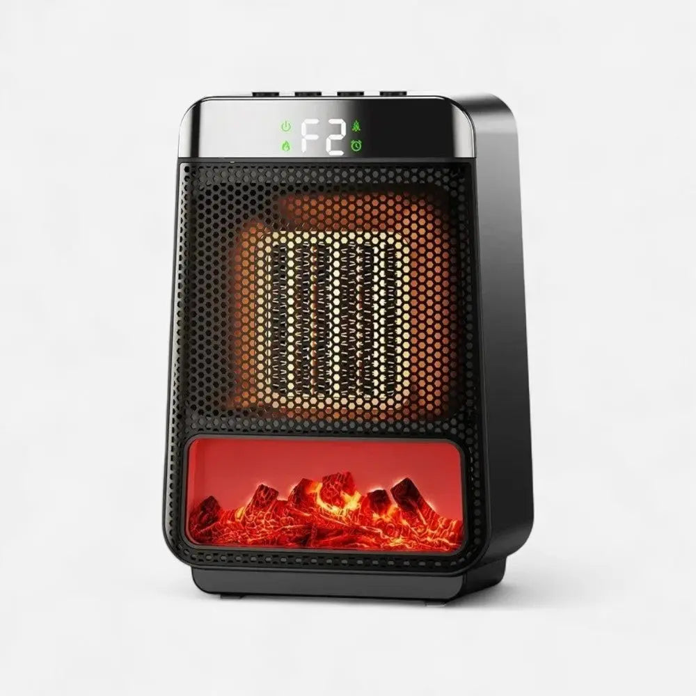 Electric Space Heater with Flame Simulation – Digital Control Display