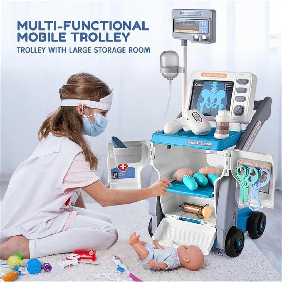 Toy Medical Set with Stethoscope and X-ray Images