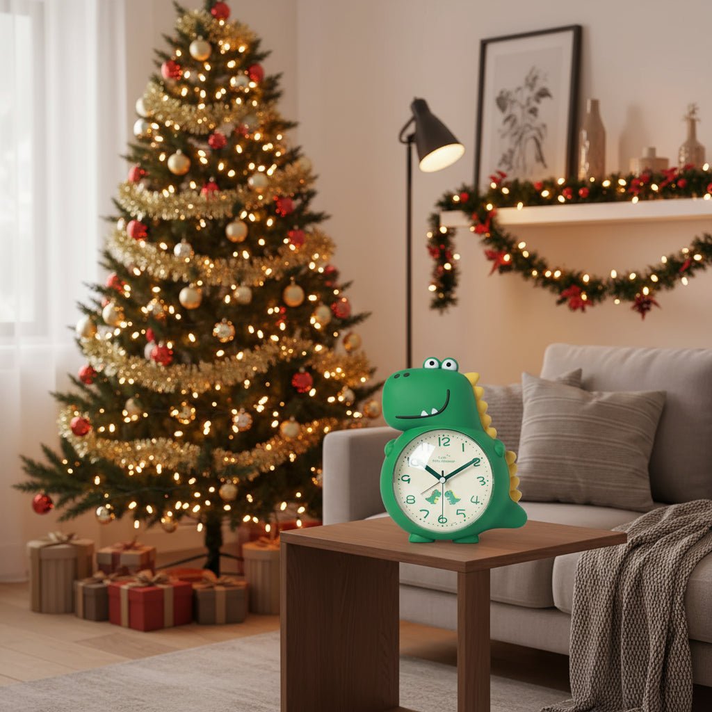 Playful Dino Timekeeper: Silent Alarm Clock for Kids