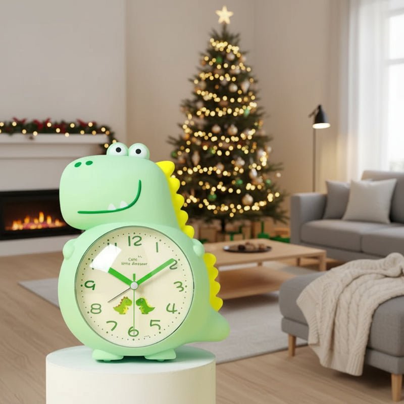 Playful Dino Timekeeper: Silent Alarm Clock for Kids