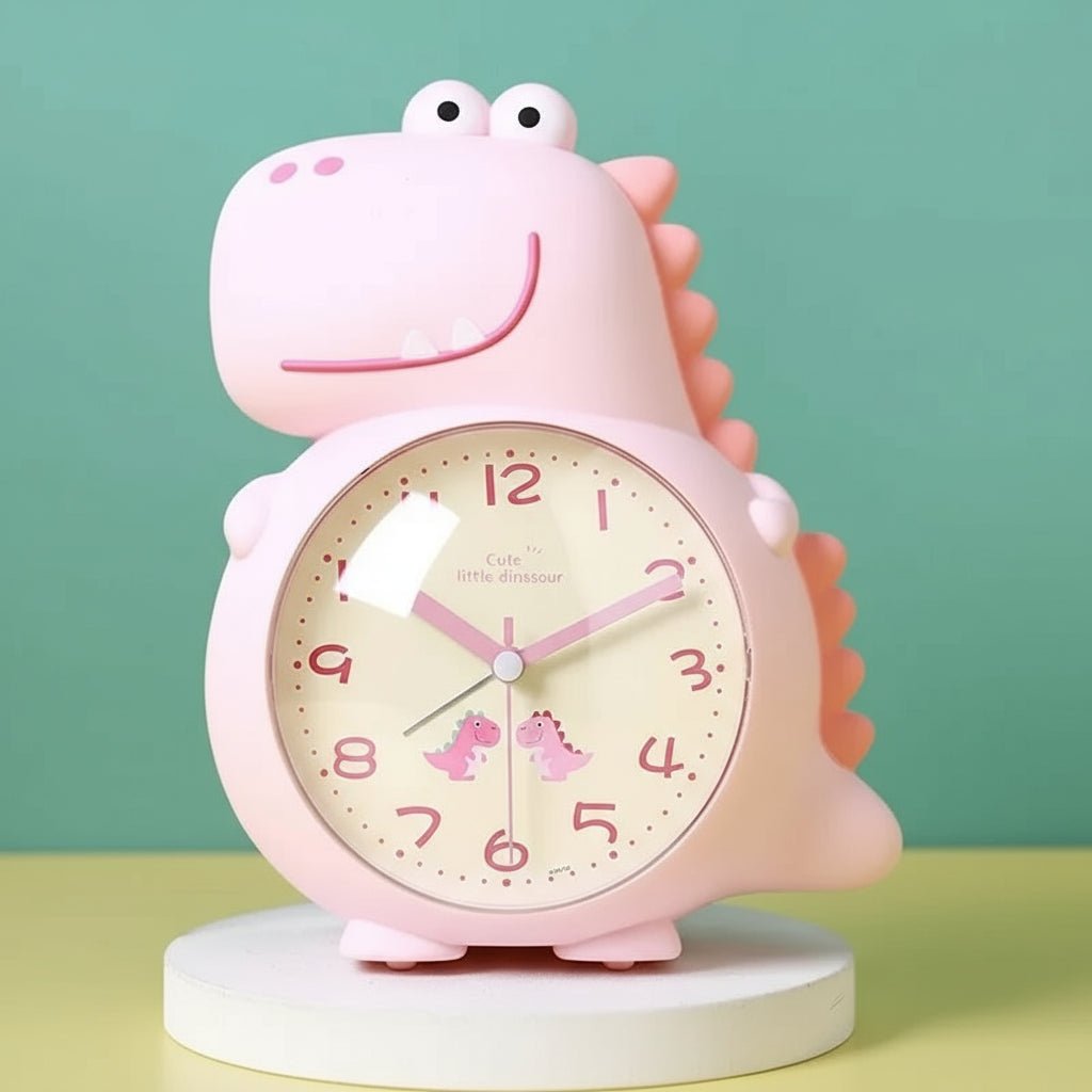 Playful Dino Timekeeper: Silent Alarm Clock for Kids