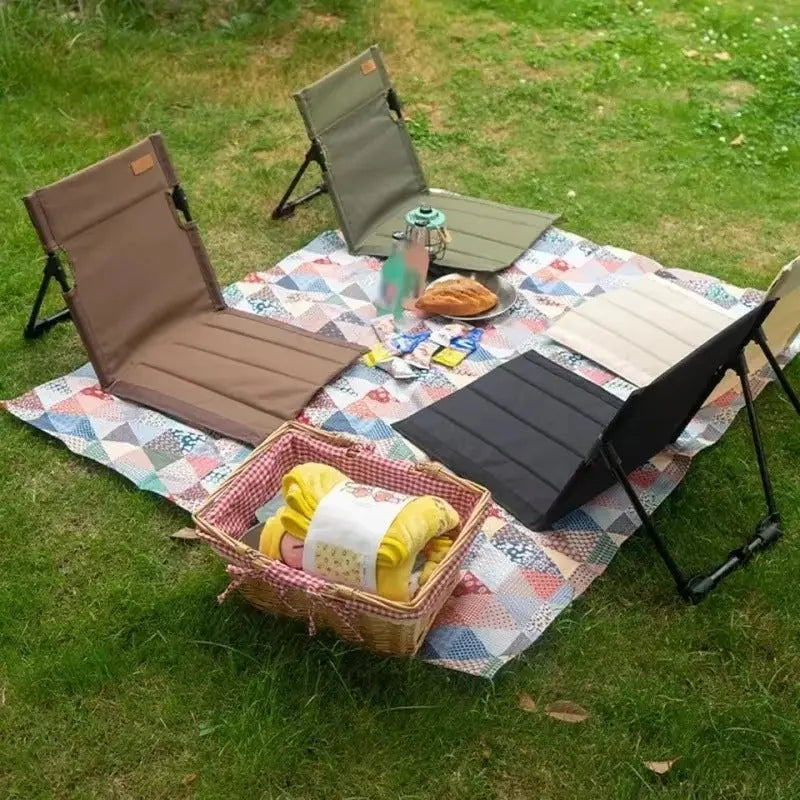Portable Floor Chair with Back Support – Ideal for Outdoor Use
