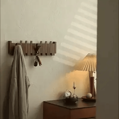 Coat Rack for Wall – Solid Wood with Piano Key Style in 3 Colors