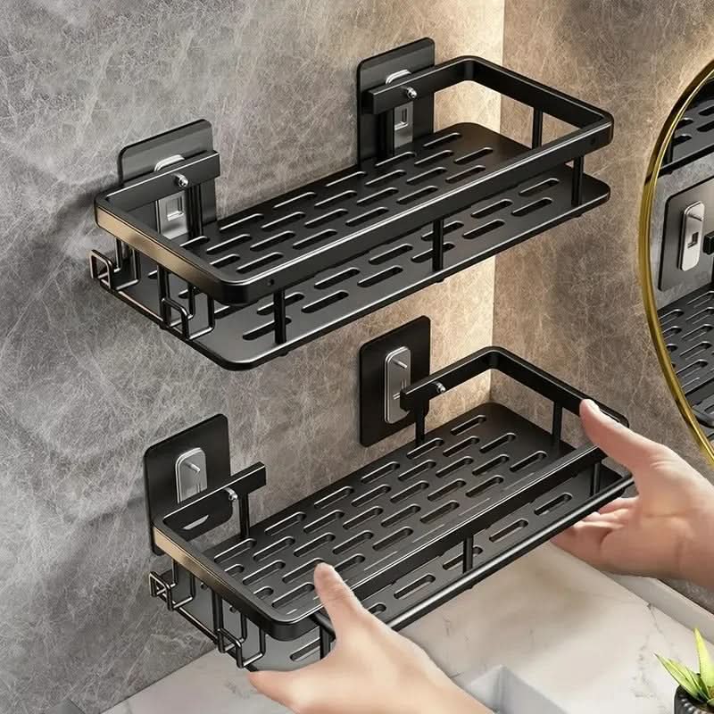 Self-Adhesive Bathroom Shelf | No Drilling & Stainless Steel