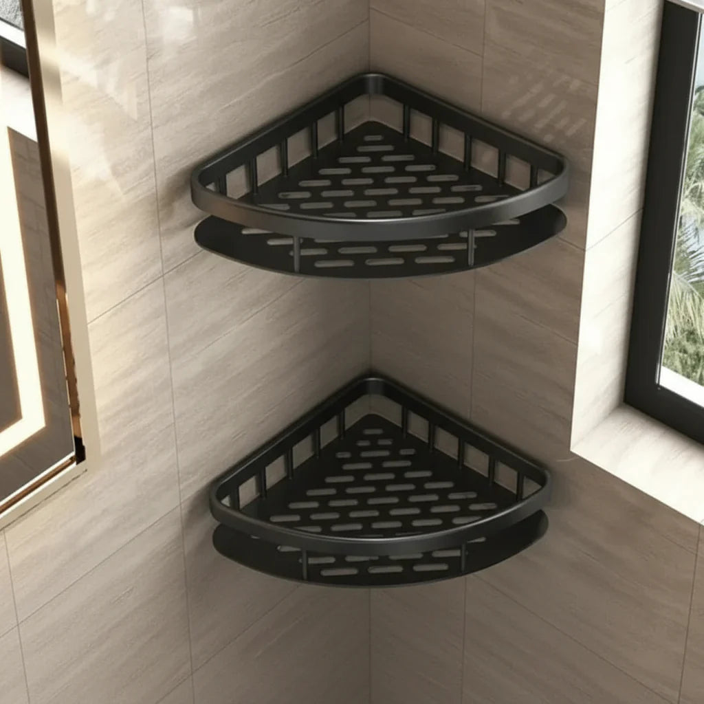 Self-Adhesive Bathroom Shelf | No Drilling & Stainless Steel