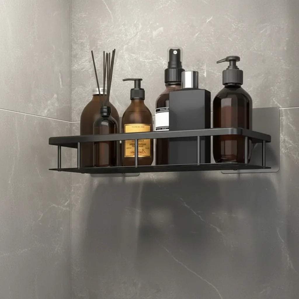 Self-Adhesive Bathroom Shelf | No Drilling & Stainless Steel