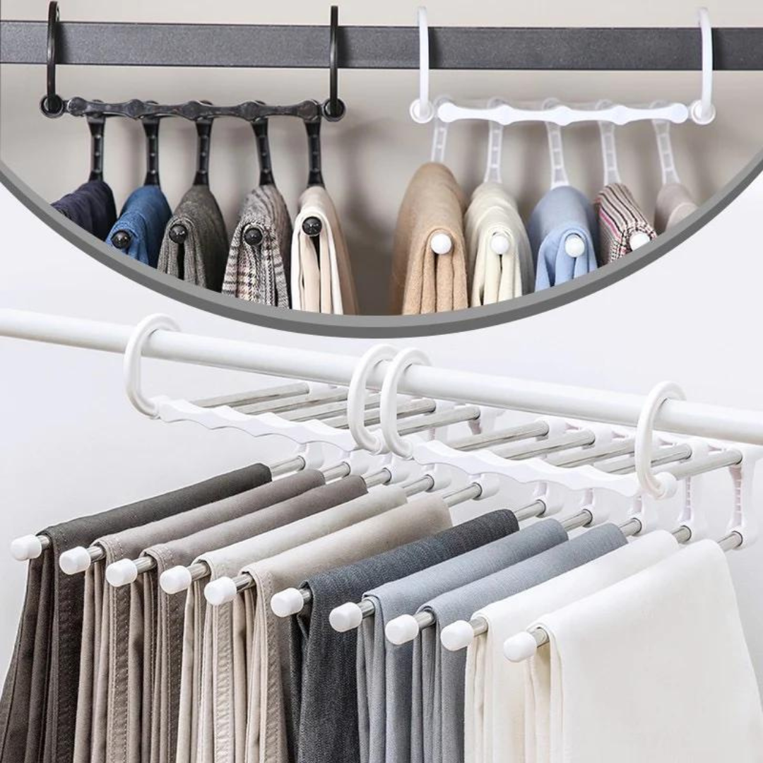 Space-Saving Clothes Hangers | Foldable Multi-Hanger System