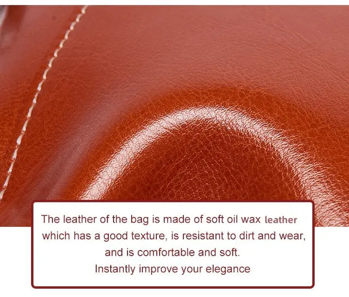Leather-Look Crossbody Bag with Adjustable Strap and Multiple Pockets