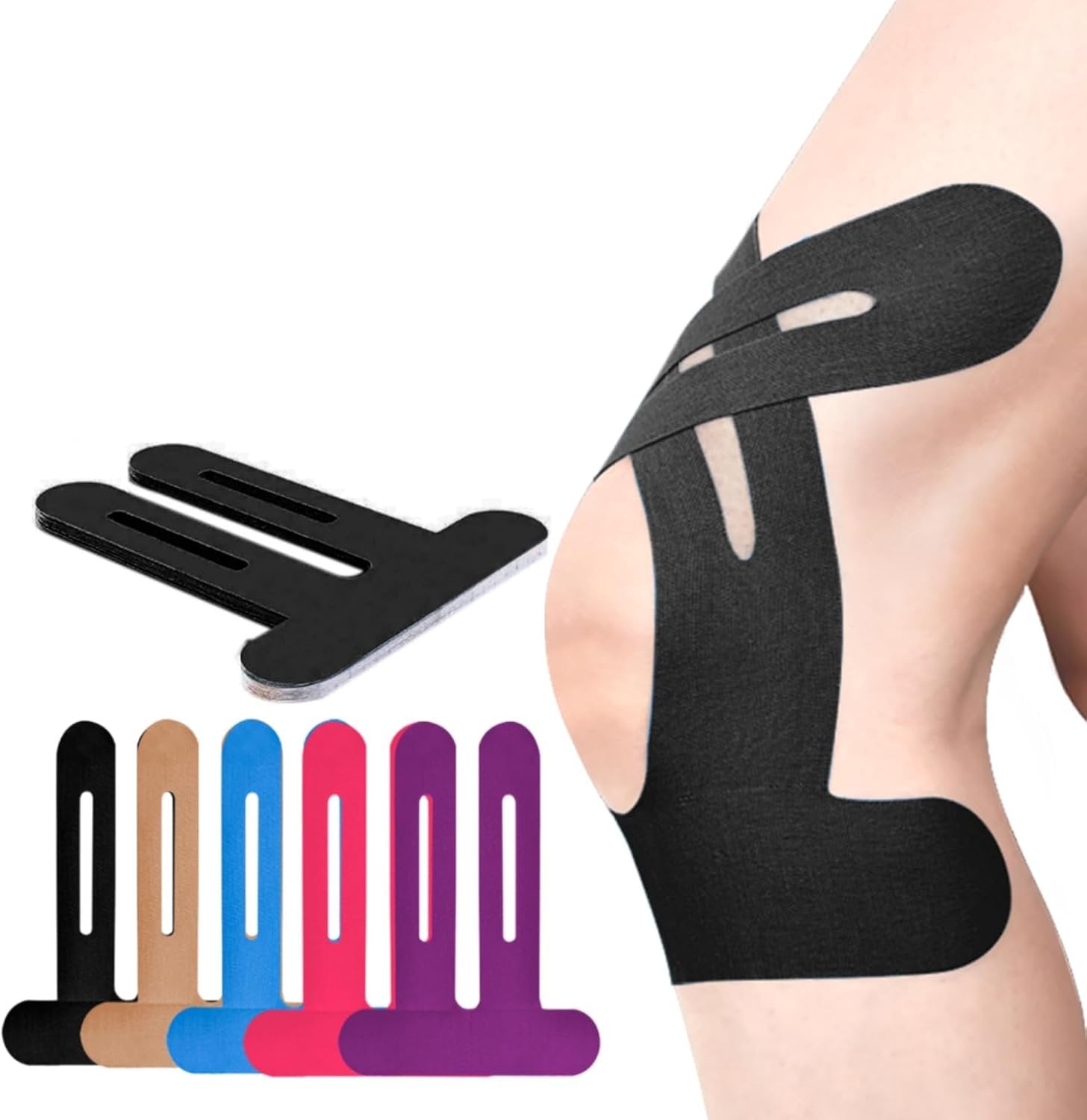 Knee Support | Pre-Cut Kinesiology Tape | Breathable Knee Brace