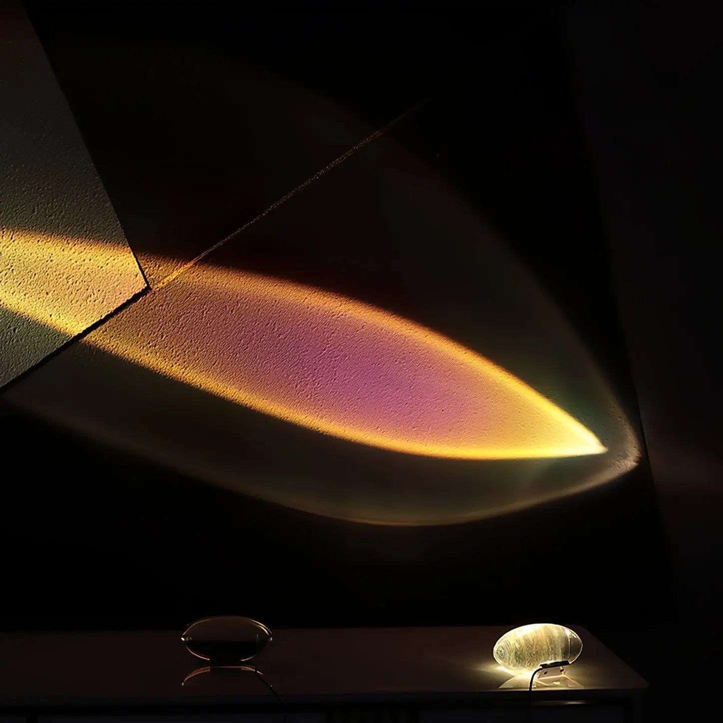 Arc-Shaped Crystal Light Fixture – Soft Glow for Any Space