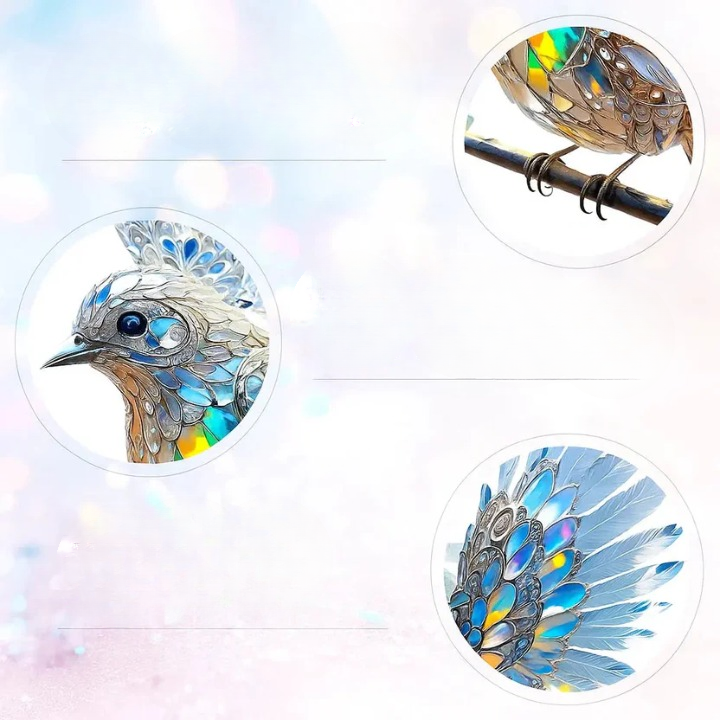 Window Crystal Bird Ornament – Reflective Light Decor for Home