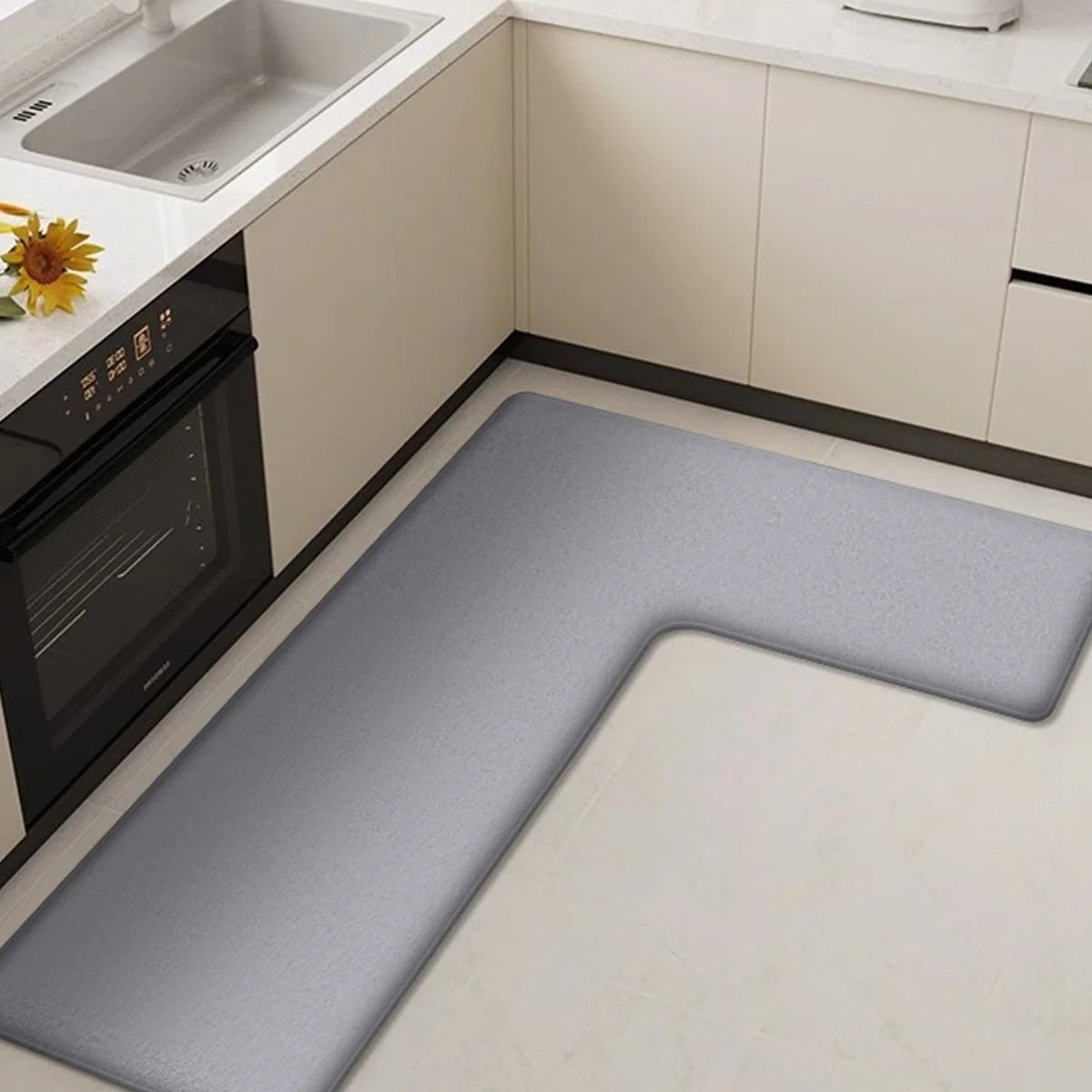 Corner Comfort Kitchen Mat – Soft, Washable & Non-Slip Design
