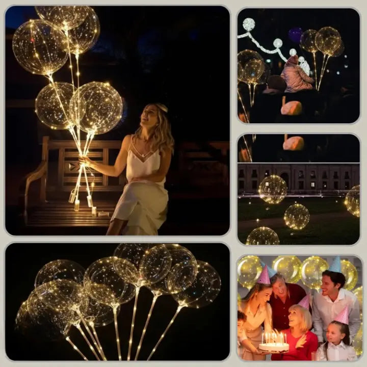 Warm White LED Balloon Lights