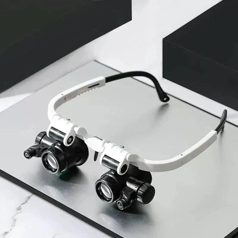 Magnifying Headset with Interchangeable Lenses 8x, 15x, 23x and Dual Lights